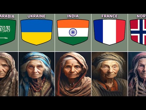 Farklı Ülkelerden Yaşlı Kadınların Yüz Şekilleri